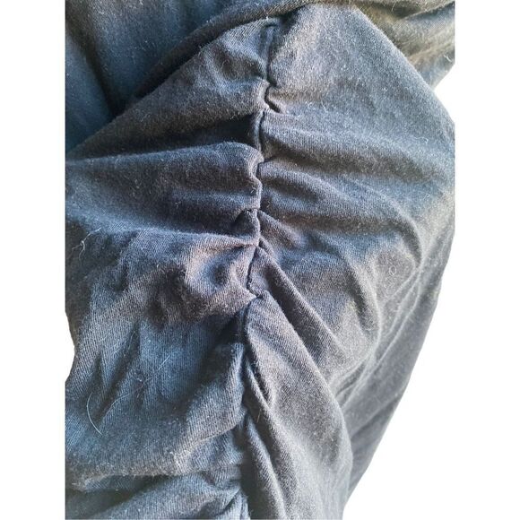 Motherhood maternity, black, short sleeve side, ruched T-shirt med - Picture 3 of 4